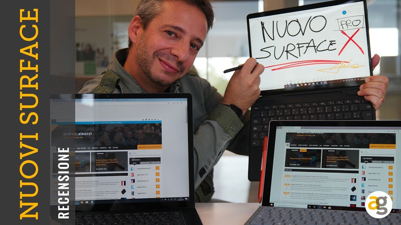 Microsoft SURFACE PRO X, LAPTOP 3 e NUOVO 7 Anteprima