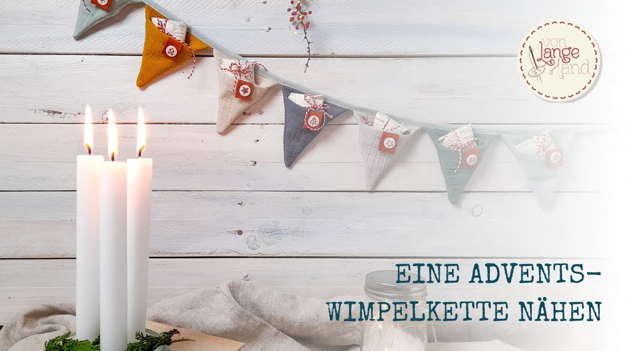 So nähst Du eine Adventswimpelkette