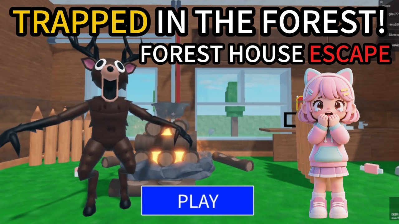 TRAPPED IN THE FOREST! 🦌😱 CAN I SURVIVE 99 NIGHTS? | Forest House Escape | Hey Yuo Skido