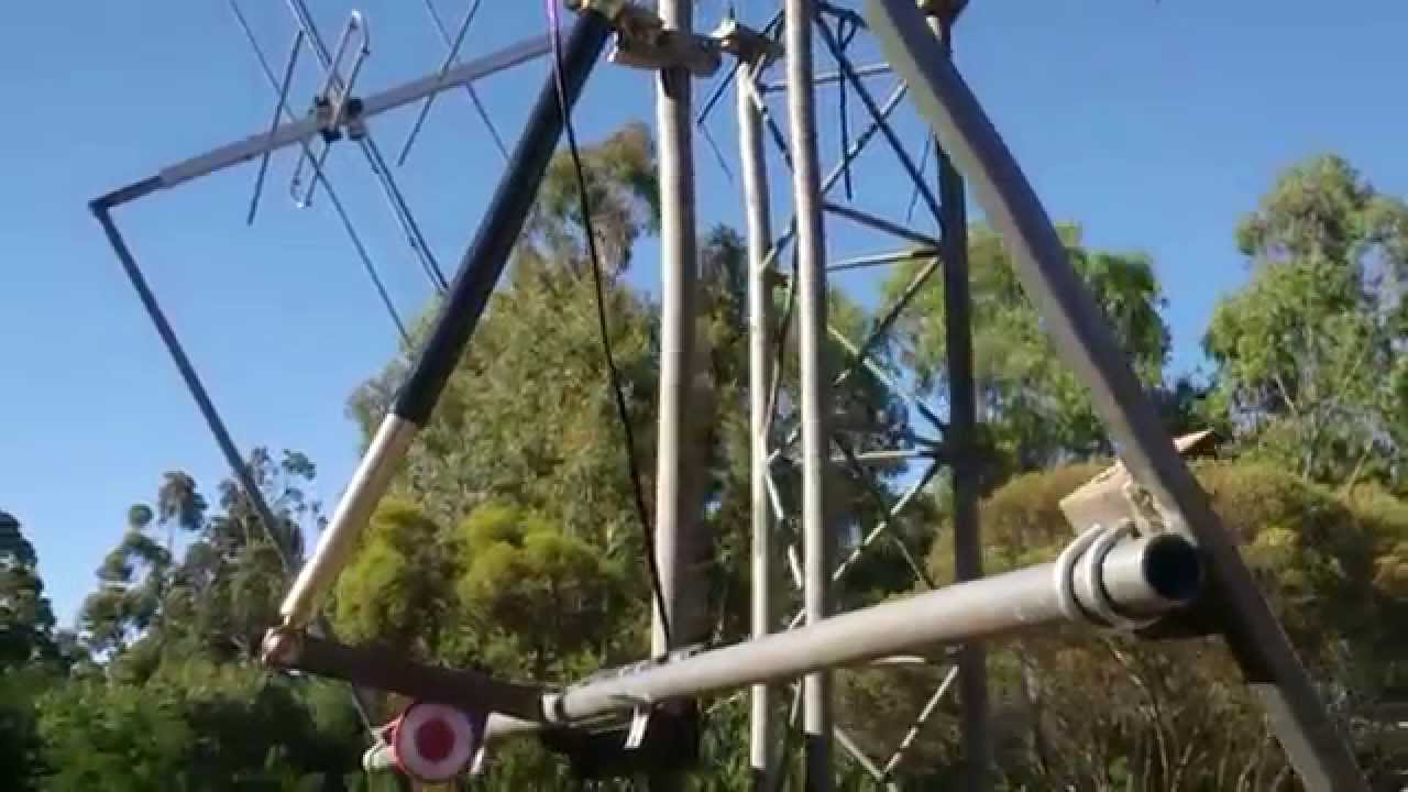 VK5UV Test of elevation control 2m EME antenna