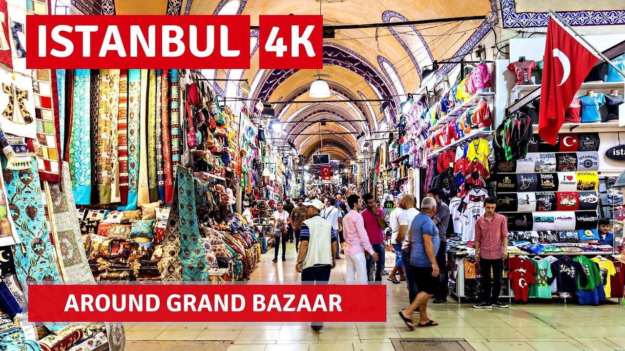 Istanbul 2022 Around Grand Bazaar 16 April Walking Tour|4k UHD 60fps