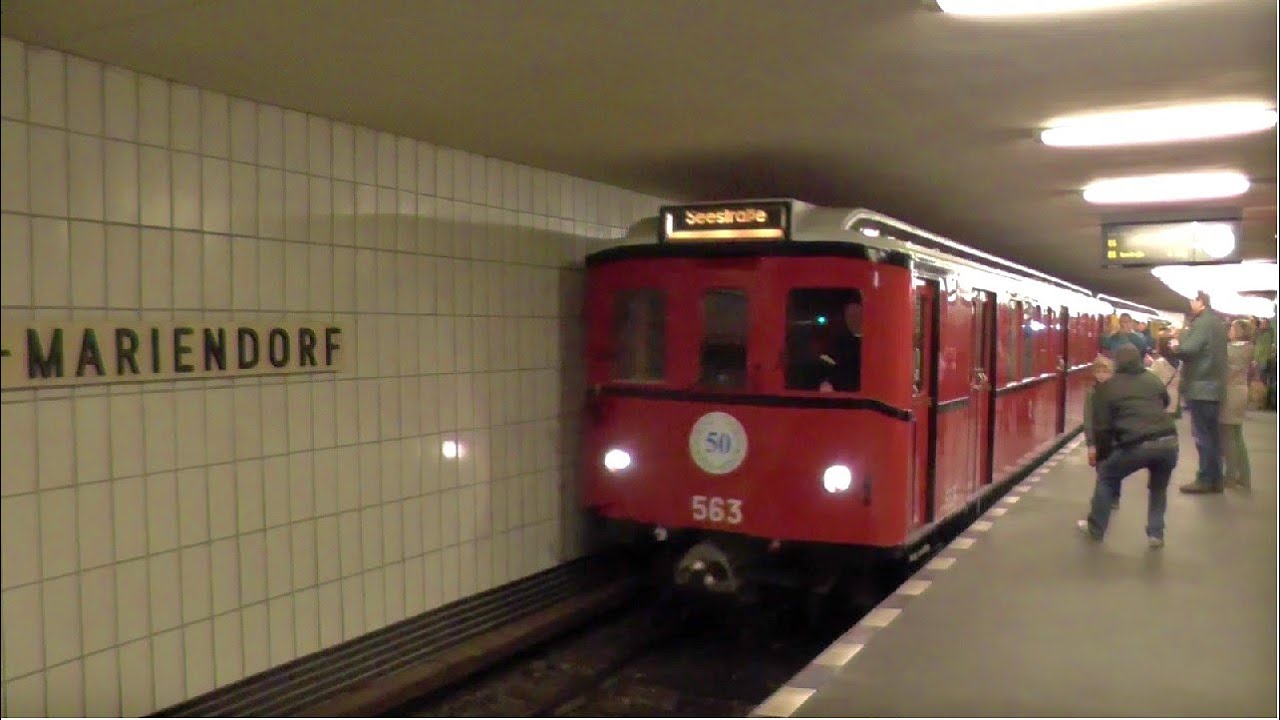 Historische BVG U-Bahn Züge auf der U6 BII 588 563 & CII 131 113 Alt-Mariendorf bzw. Tempelhof in HD