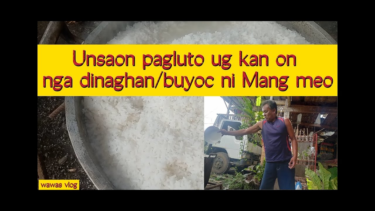how to cooked a rice | nga dinaghan/boyuc ni Mang meo