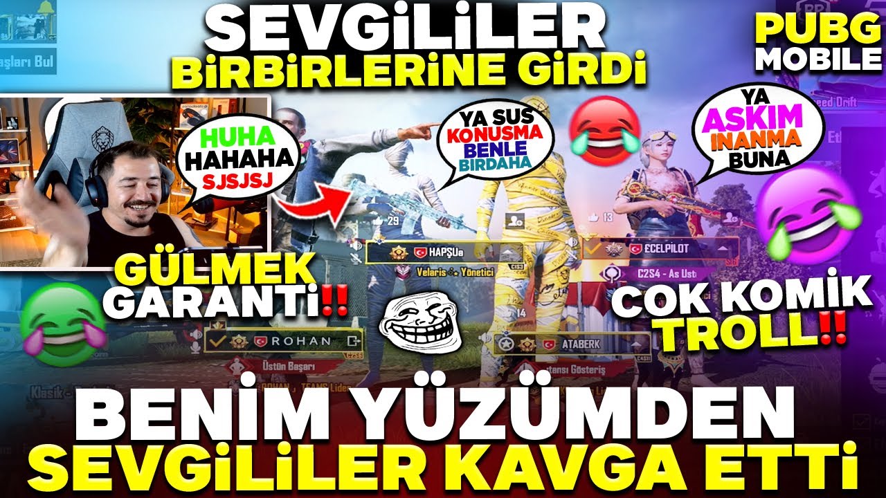 BENİM YÜZÜMDEN SEVGİLİLER BİRBİRLERİNE GİRDİ -ÇOK KOMİK EFSANE TROLL - PUBG MOBİLE