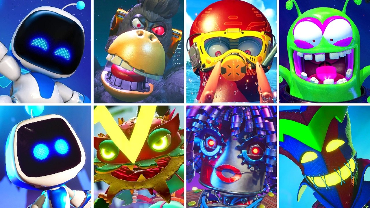 ASTRO BOT vs ASTRO BOT A Big Adventure - All World Bosses Comparison