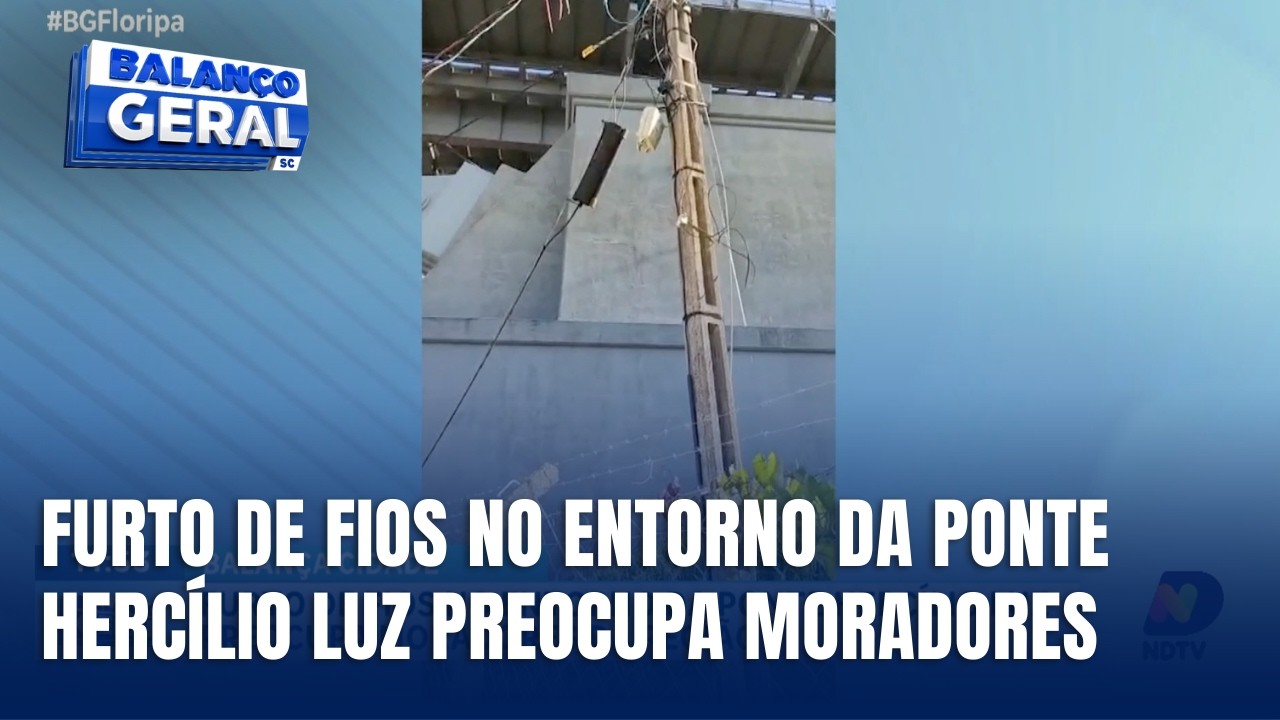 Moradores relatam furto de fios próximo à Ponte Hercílio Luz