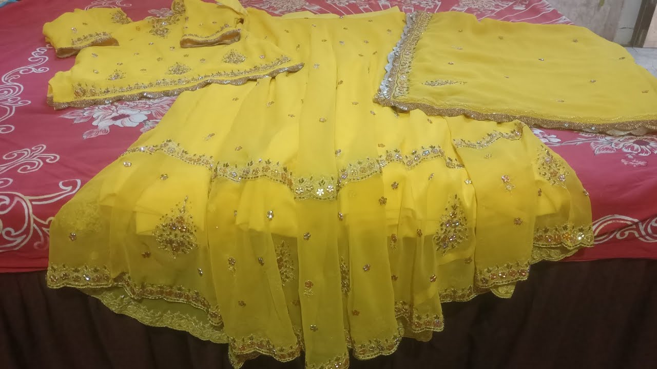Lahnga choli Eid special 😍|| yellow outfit ✨#eid2026outfit#yellowsuit#lahngacholi#trendingvideos 