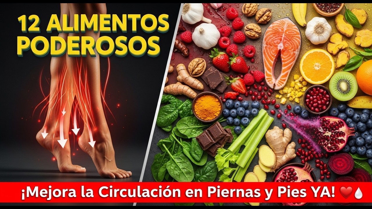 12 Mejores Alimentos para Mejorar el Flujo Sanguíneo en Piernas y Pies | Circulación Natural