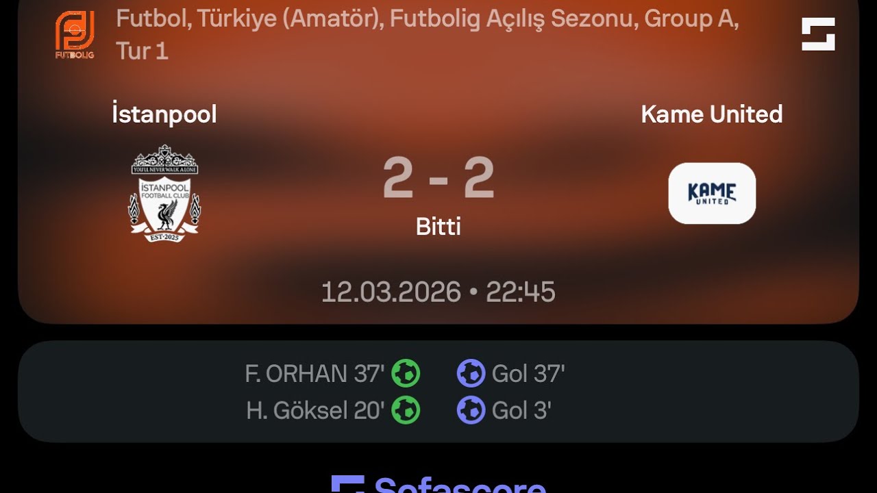 İSTANPOOL FC - KAME UNİTED | 2025-2026 KAPANIŞ SEZONU 1. HAFTA