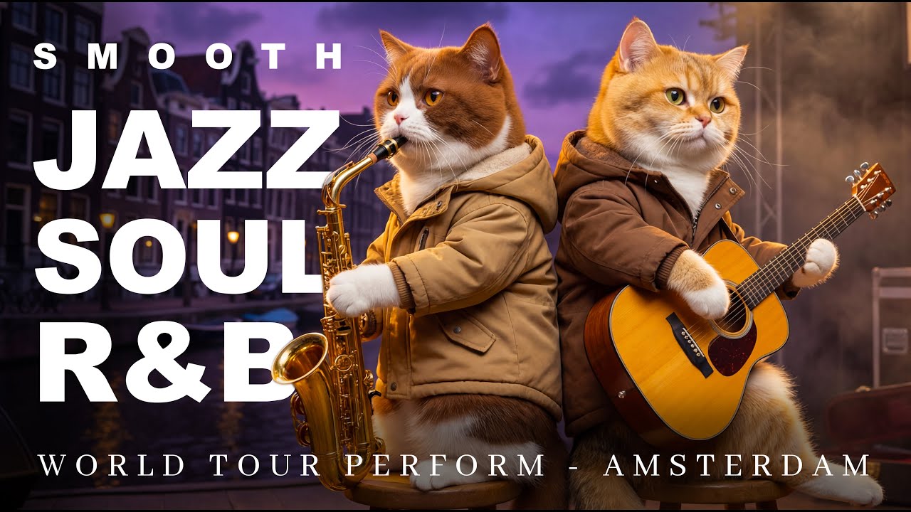 Warm Winter Jazz Soul RnB Instrumental for Relax and Night Calm from The Cat's Band at Amsterdam