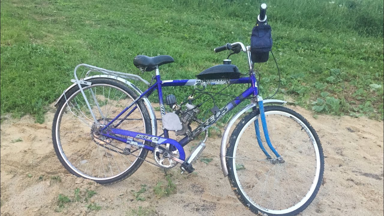 Лютый велосипед с мотором F80 3 л.с. | Обзоры #19