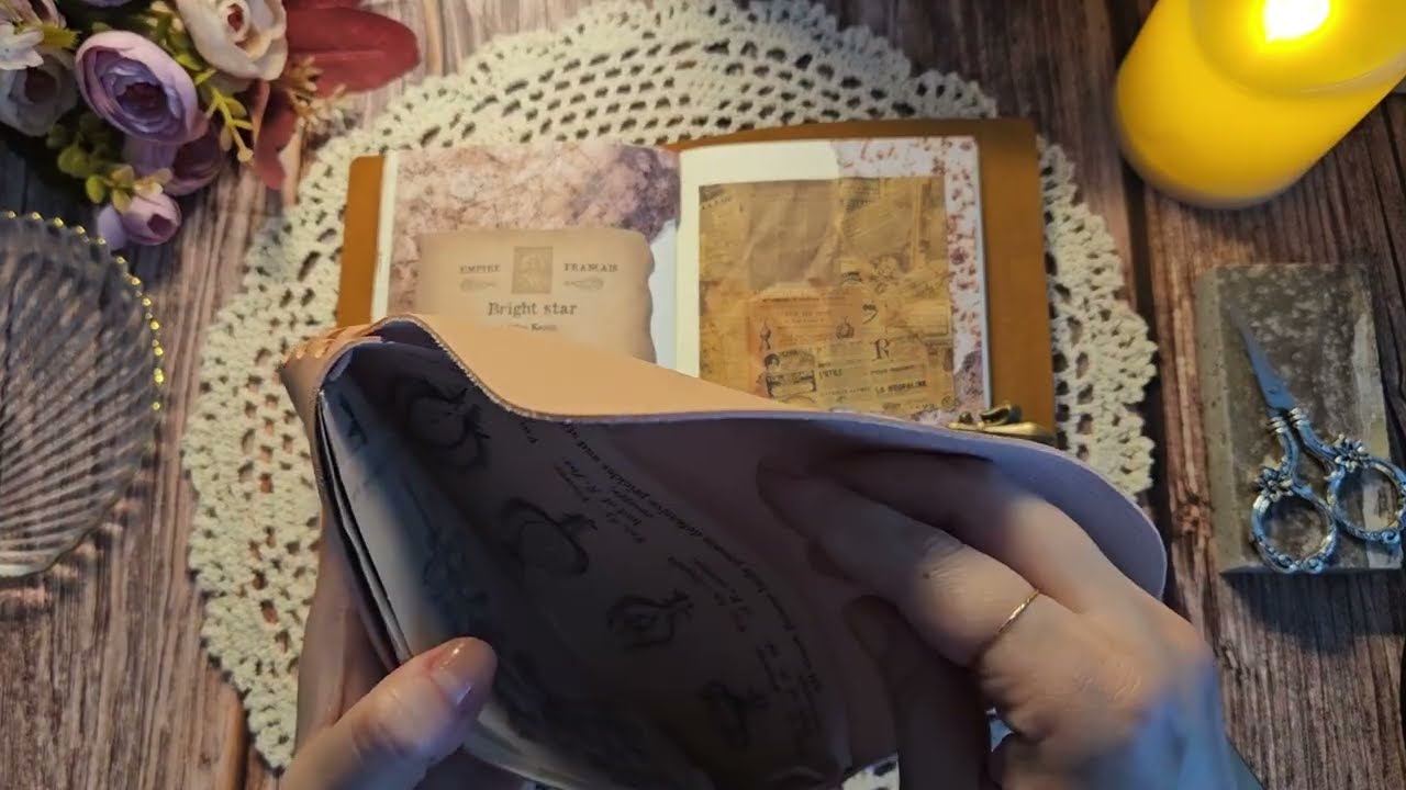 ASMR 새롭게 책상 꾸미고 다꾸ㅣ빈티지다꾸ㅣArt journalingㅣscrapbookingㅣcollage