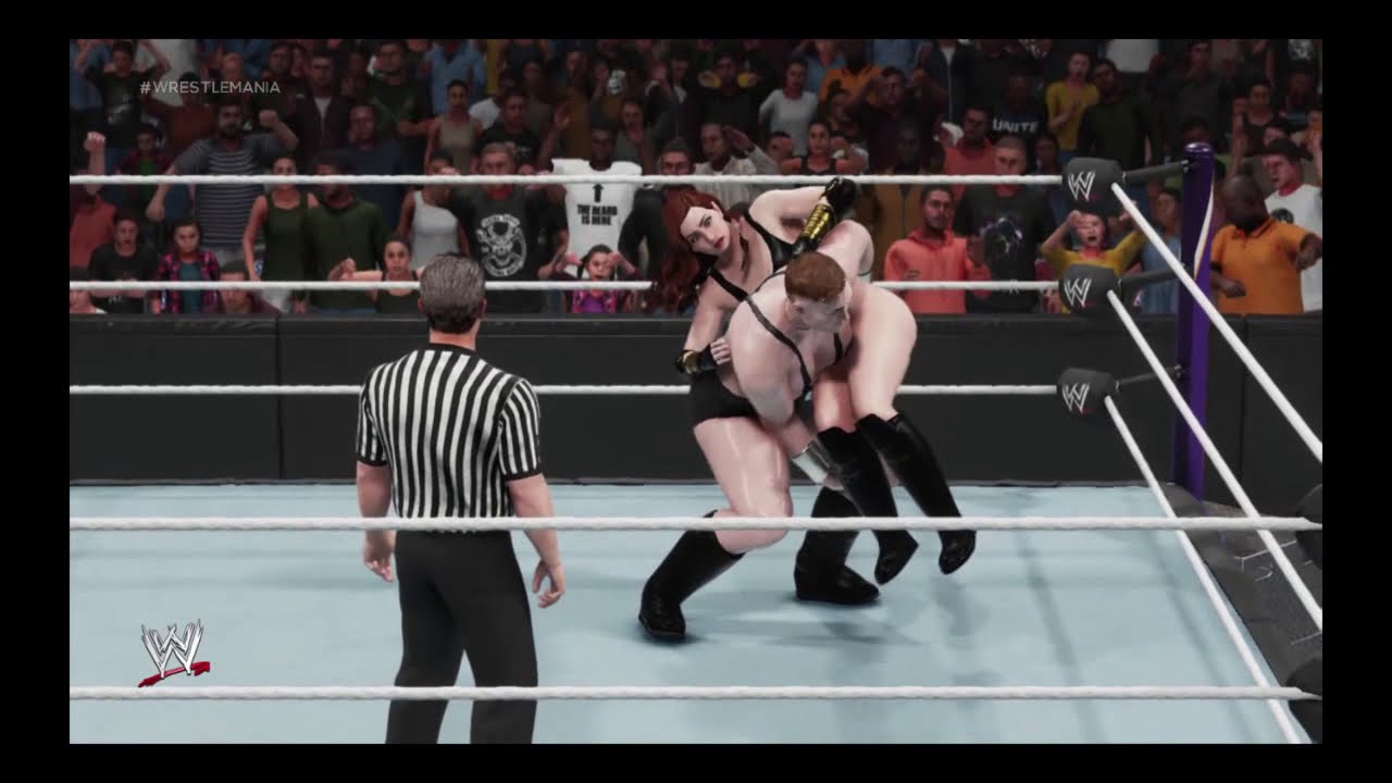BLOB VS SEXY BLACK WIDOW    (mixed wrestling)