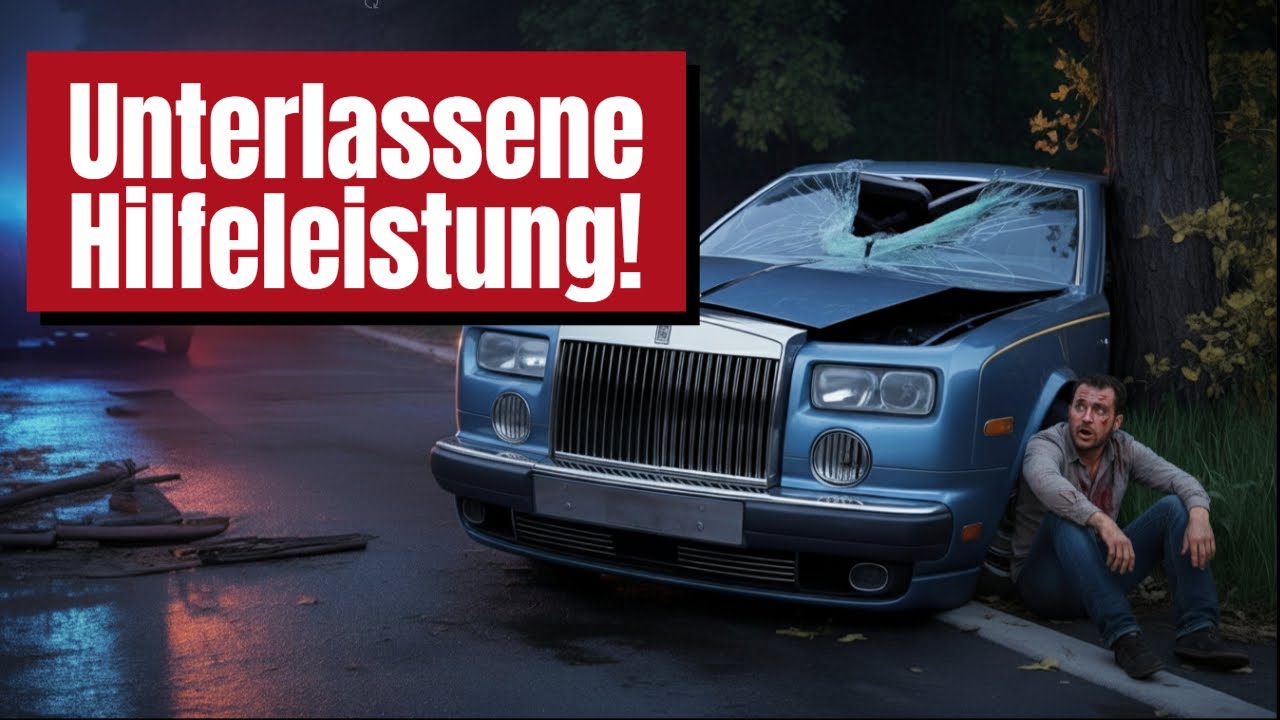 Fahrer FLÜCHTET - Beifahrer verletzt im Rolls-Royce - Unterlassene Hilfe im Verkehr