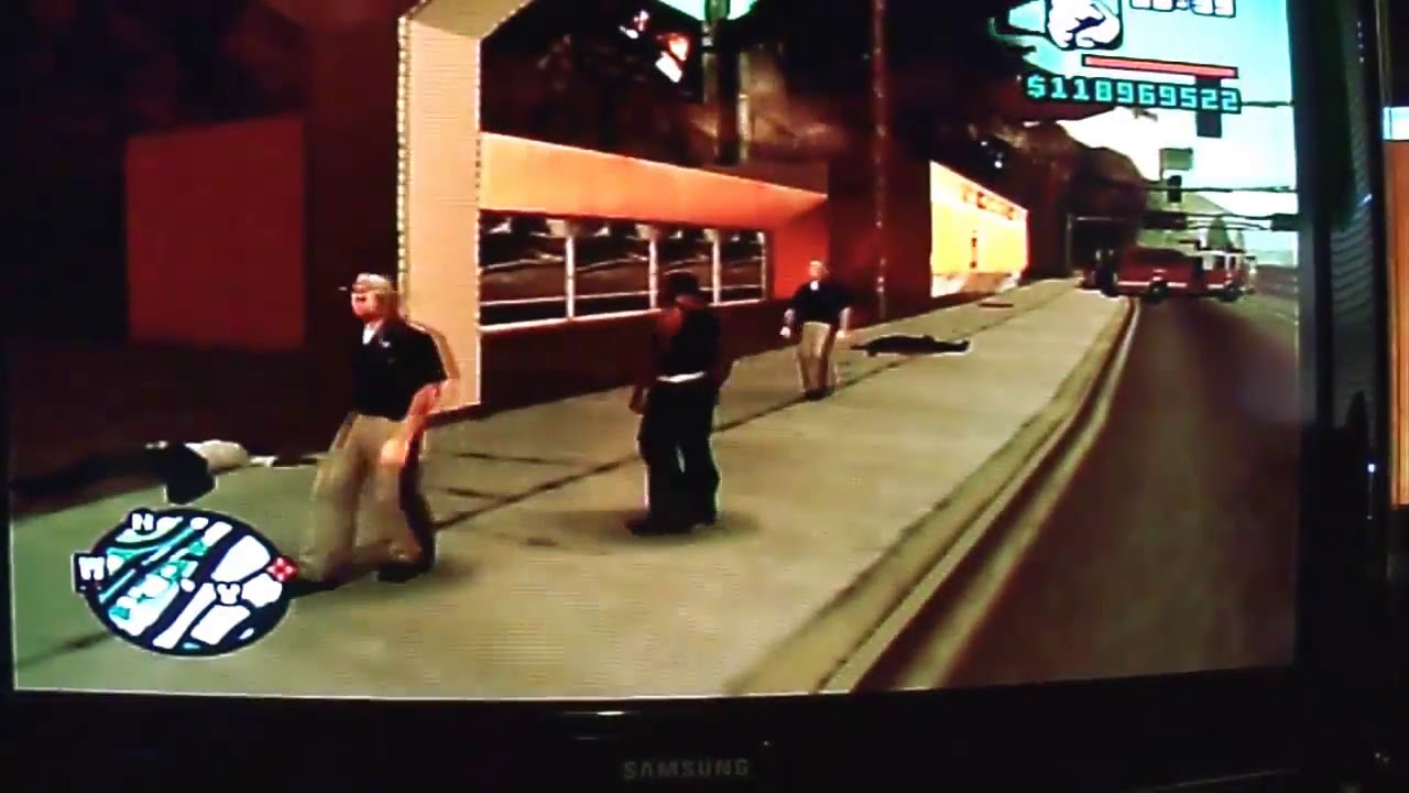 Grand Theft Auto: San Andreas - Punching Pedestrians With Mega Punch! (PlayStation 2)
