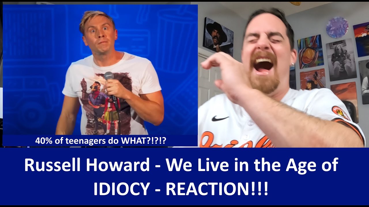 American Reacts Russell Howard - We Live In The Age Of Idiocy REACTION