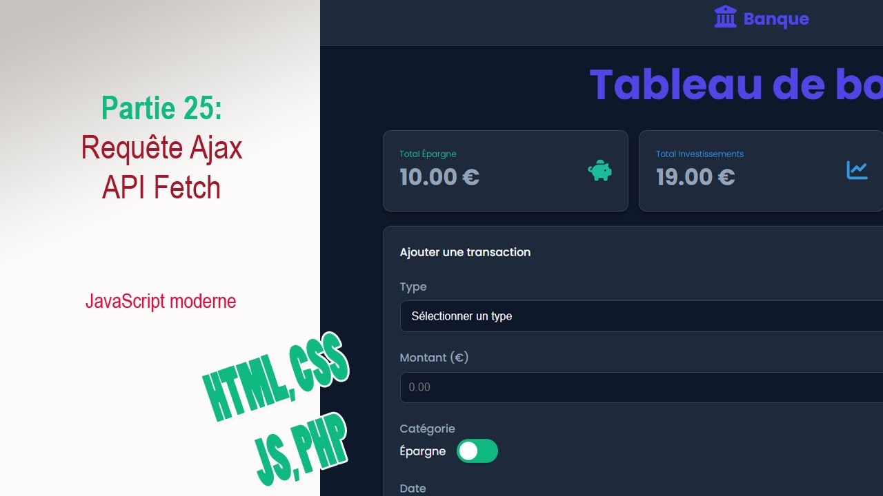 Fullstack #25/27 : API Fetch JavaScript. Afficher une data sur la page web