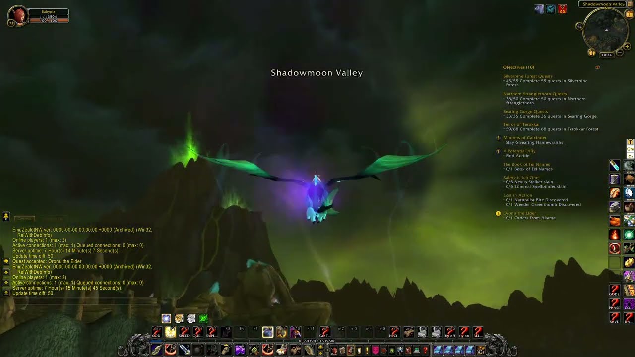 WOW Cata Quest 'Oronu the Elder - 10571' Horde on a PS