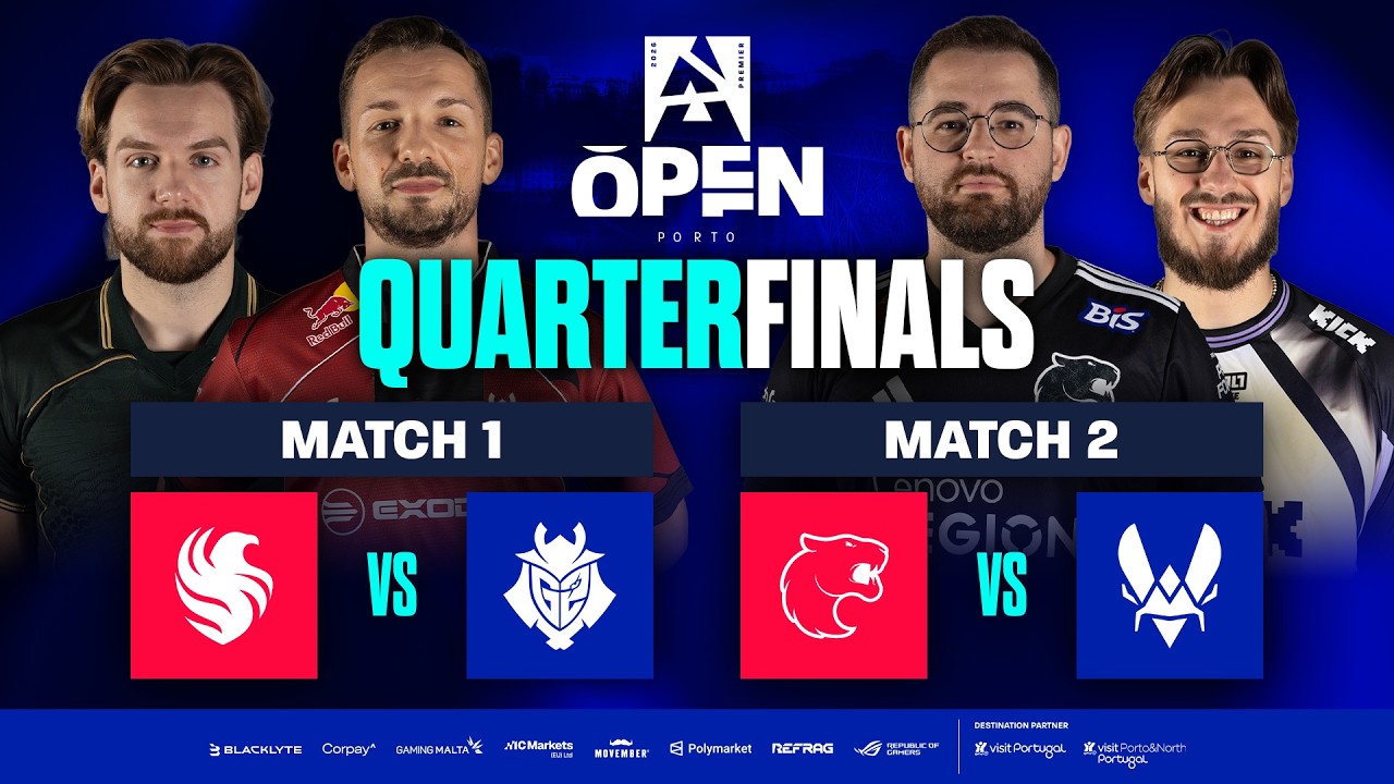 BLAST Open Porto 2026, Quarterfinals - Falcons vs G2, FURIA vs Vitality