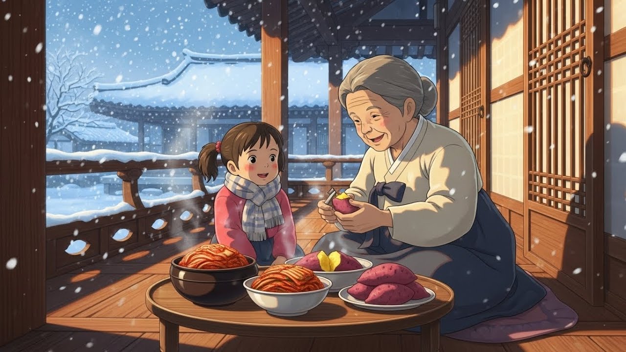 On the First Snowy Day, We Make Kimchi ❄️ Relaxing Ghibli Style | Rural Life & Cooking ASMR