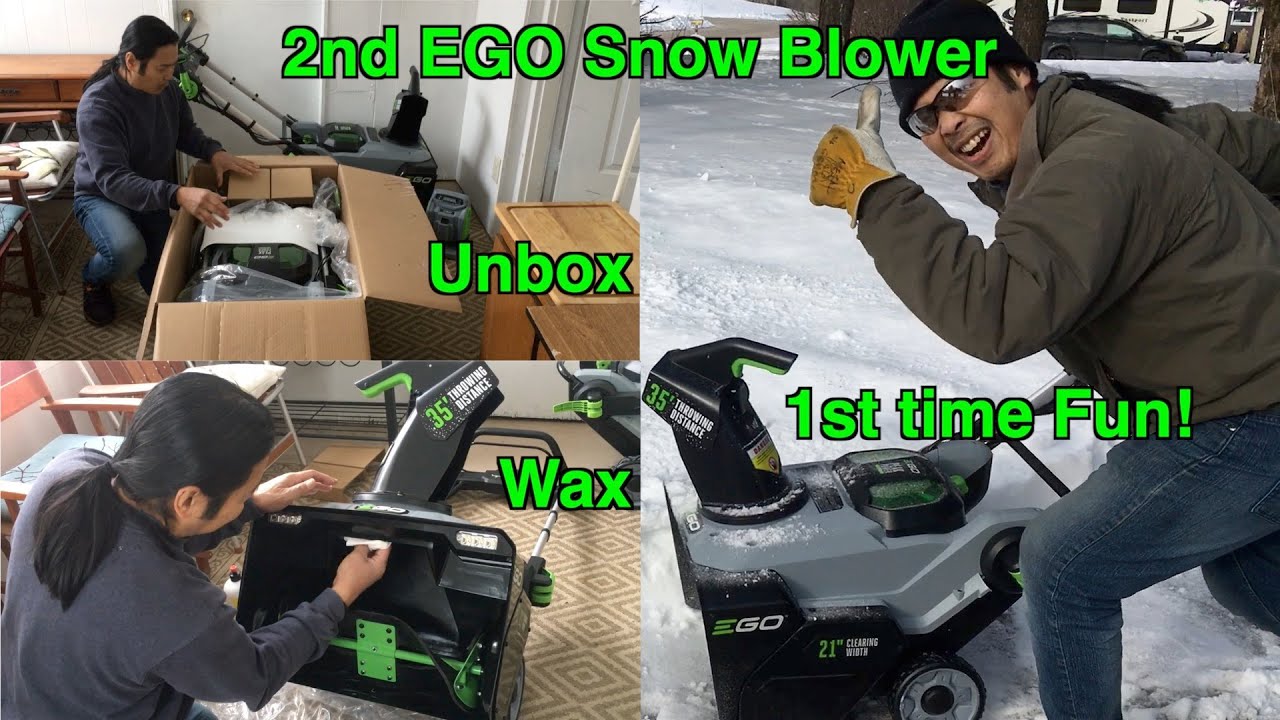 EGO Snow Blower SNT2102 21-Inch 56-Volt Cordless Snow Blower Unbox