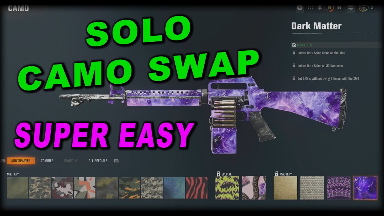 BO6 Glitch: SOLO CAMO SWAP Glitch tutorial. SUPER EASY BO6 CAMO GLITCH,