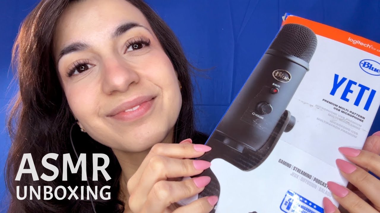ASMR Blue Yeti Unboxing 🎤 | Tapping, Crinkles & Close Whispers
