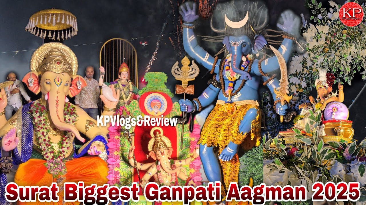 Surat Biggest Ganpati Murti Aagman 2025 | Galemandi Cha Raja Ganpati Aagman| Surat Ganesh Utsav 2025