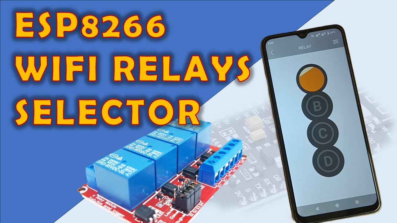 ESP8266 WiFi Relay Control | RemoteXY Smartphone App for 4-Channel Relays