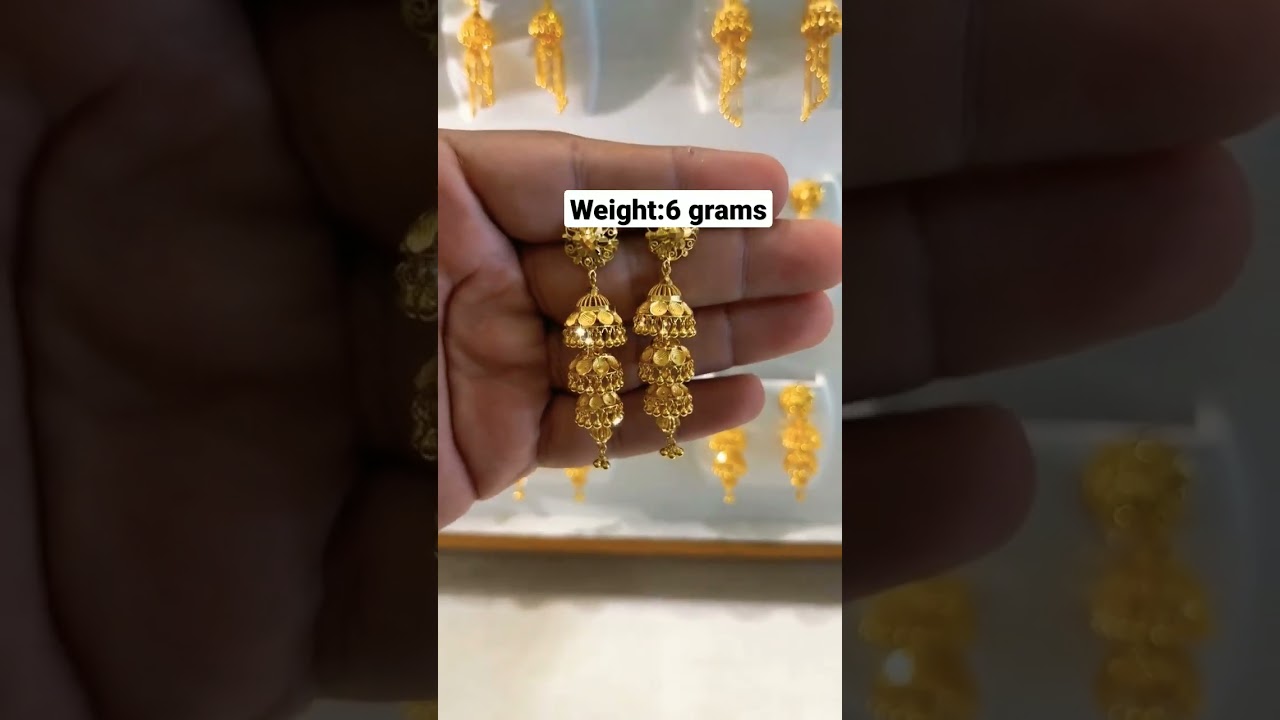 latest gold earrings design/daily wear jhumka earrings/fancy earrings