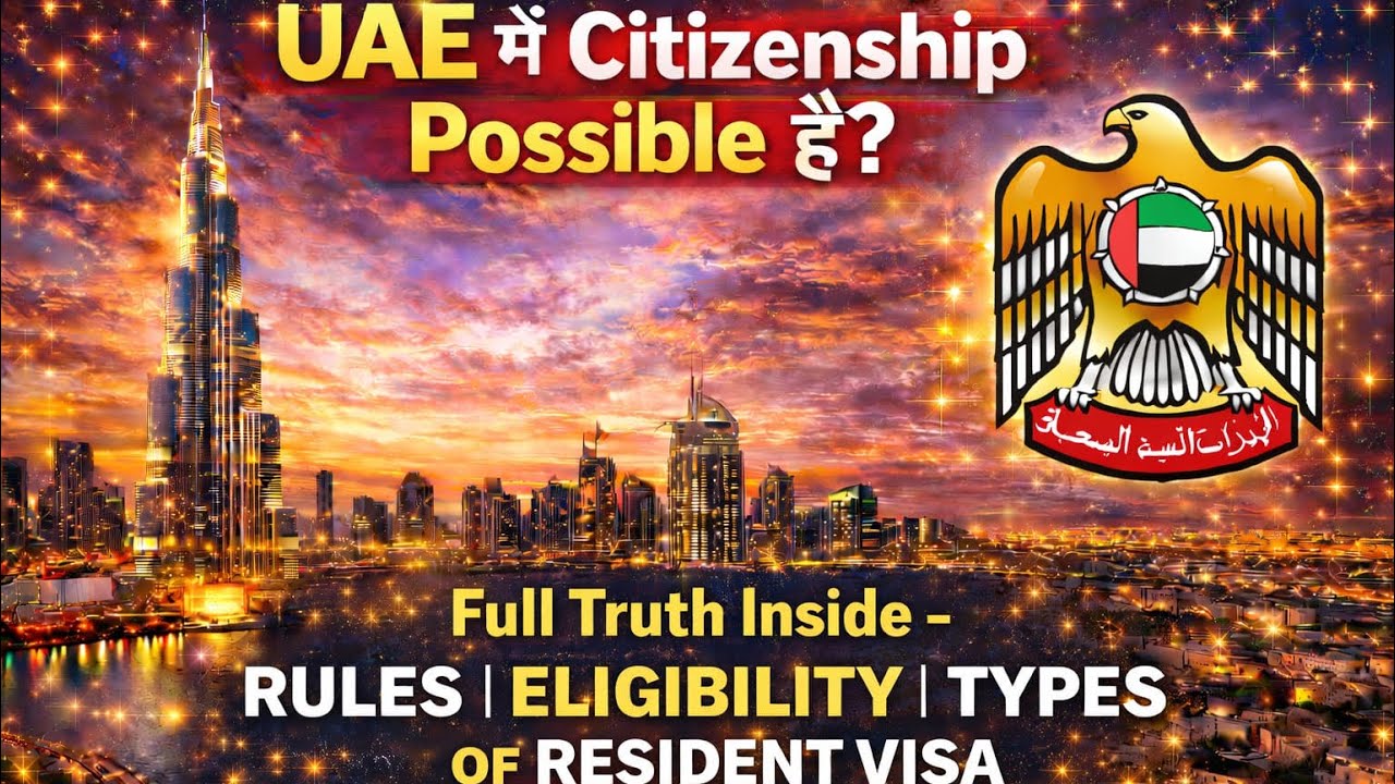 Who can Become Citizens of UAE ? & Major Types of Resident Visas | Kaun ban sakta hai UAE Citizen?