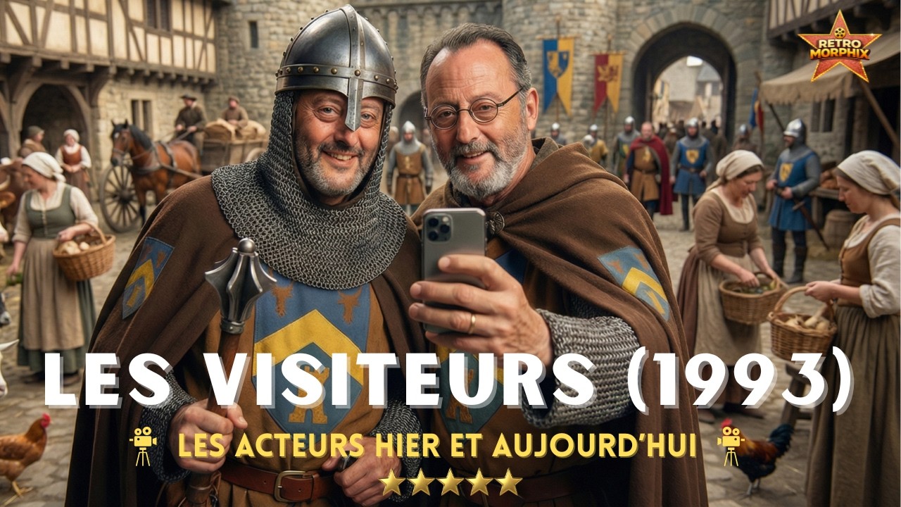 Les Visiteurs (1993) : Les acteurs hier et aujourd’hui font un selfie (Then and Now 2026)