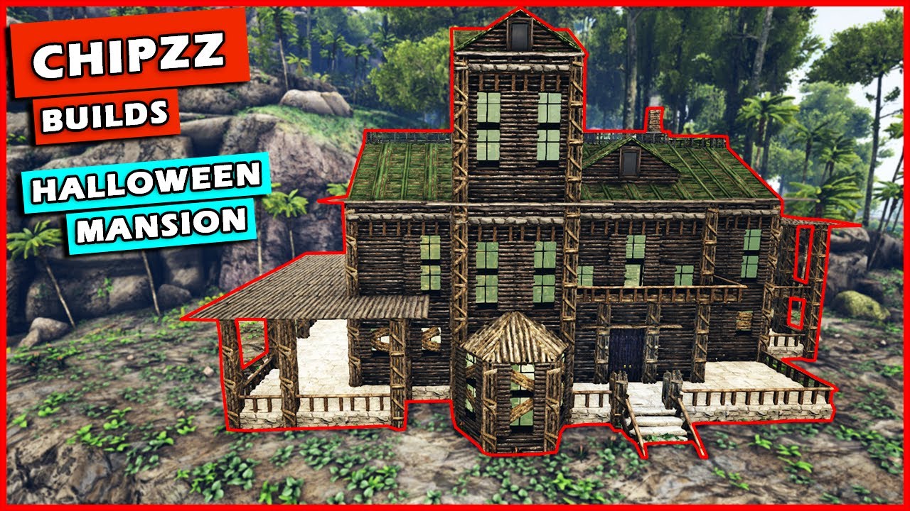Ark: How To Build A Halloween Mansion | No Clip Enabled | Building Tutorial