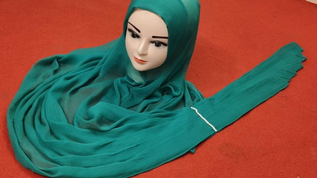 One Loop Instant Drapery Hijab Cutting And Stitching/ Ready To Wear Pre Pleated Hijab/Cowl Hijab DIY