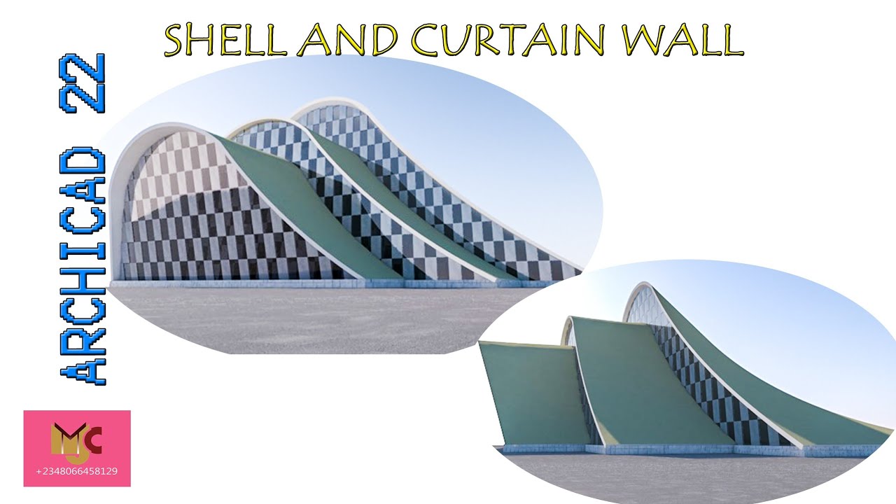 Shell and Curtain wall #archicad #GRAPHISOFT