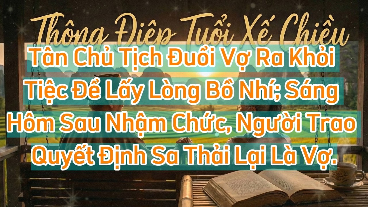 TÂN CHỦ TỊCH ĐUỔI VỢ RA KHỎI TIỆC ĐỂ LẤY LÒNG BỒ NHÍ SÁNG HÔM SAU NHẬN CHỨC, NGƯỜI TRAO QUYẾT ĐỊNH
