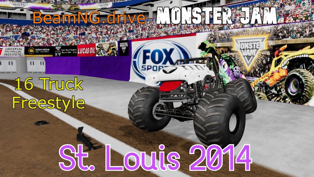 BeamNG.drive Monster Jam - St. Louis 2014 (16 Truck Freestyle)