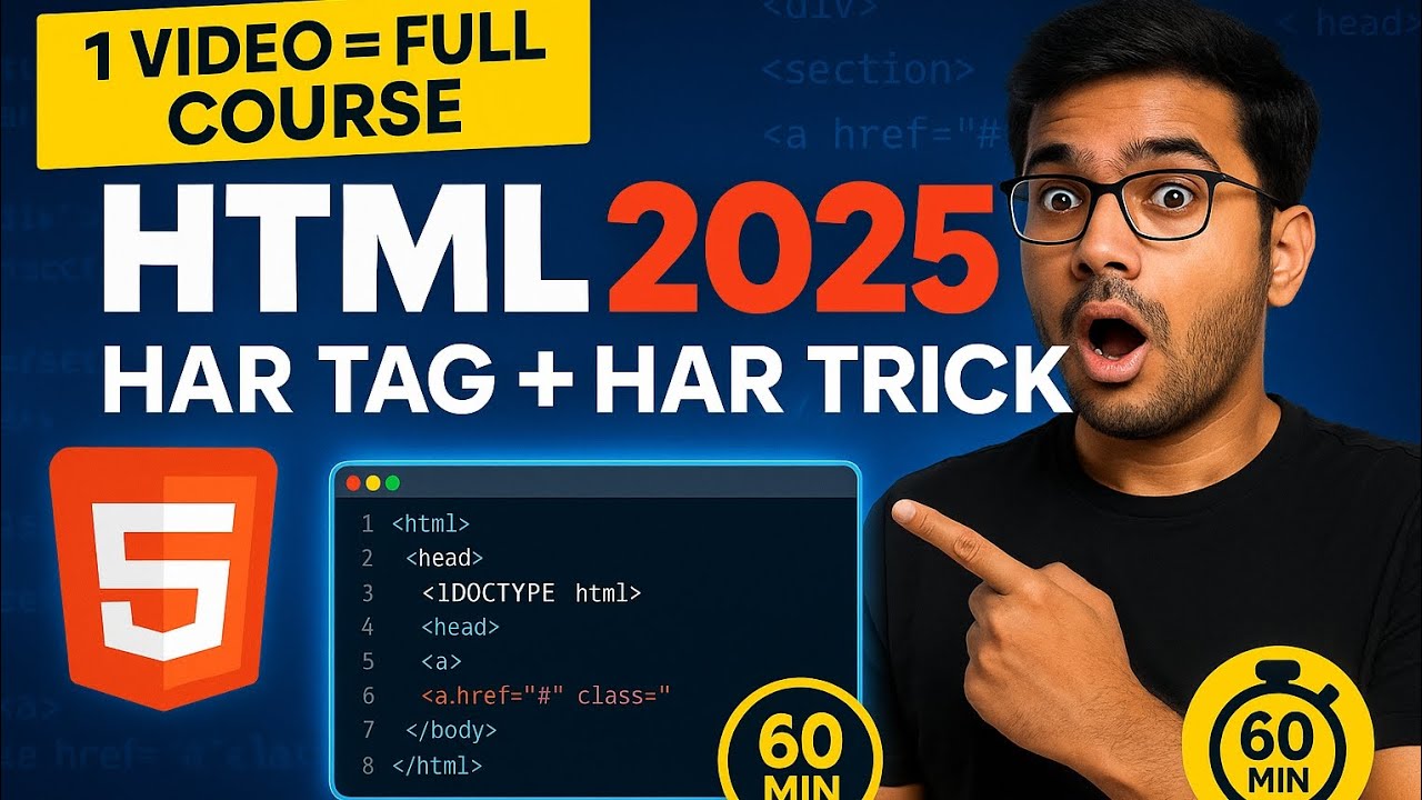 HTML Full Course 2025 Har Tag,Ek Hi Video Mein #Shorts #YouTubeShorts #Viralmms #coding #mms
