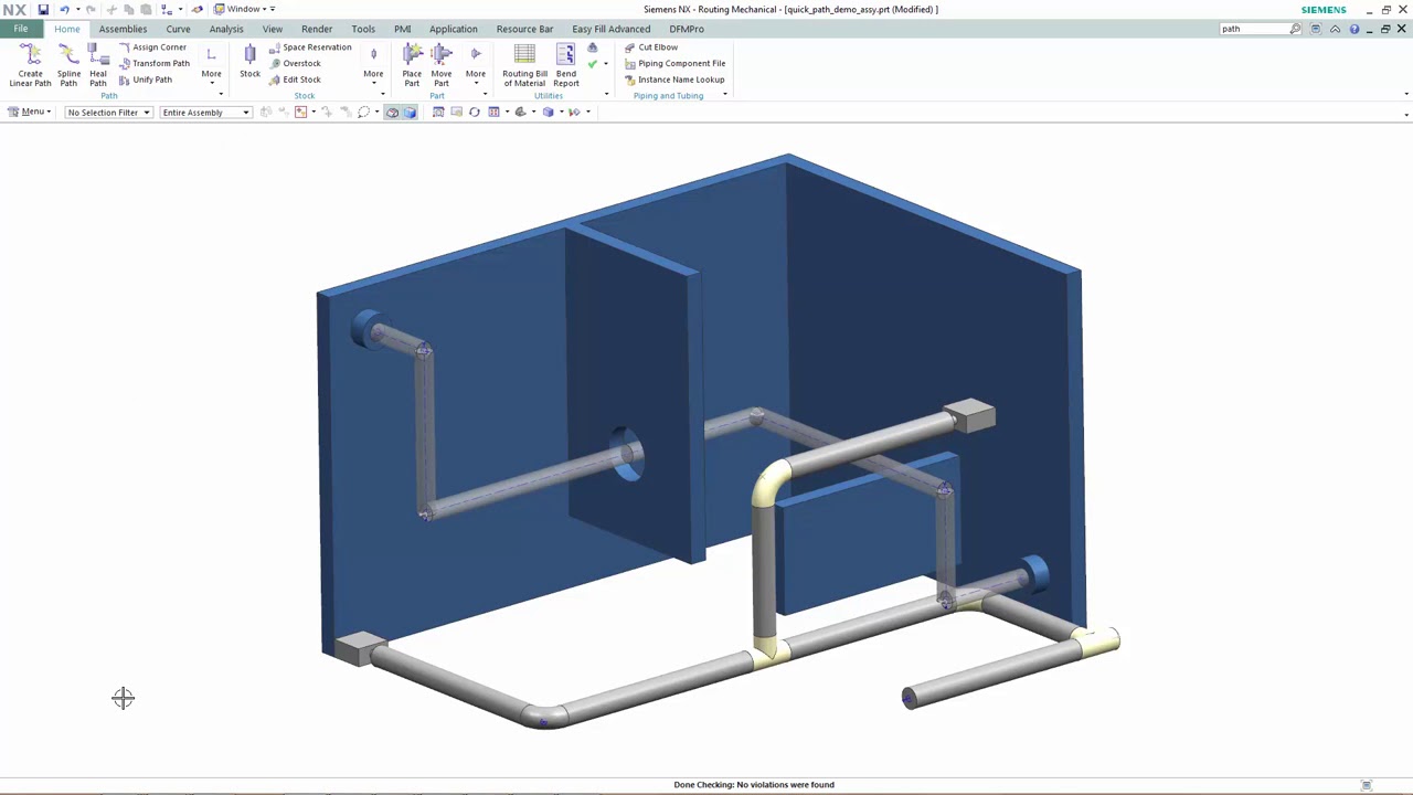 Siemens NX Mechanical Routing