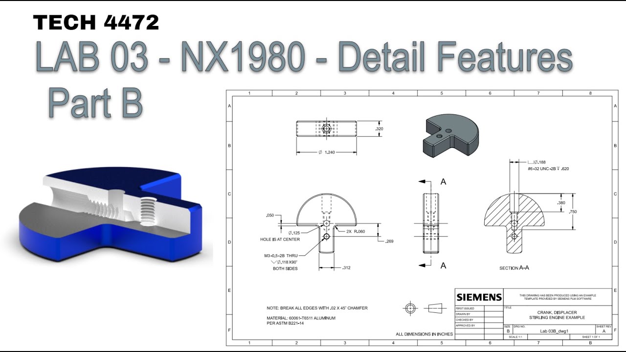 TECH 4472 Lab 03B Displacer Crank Drawing NX1980 - Drafting