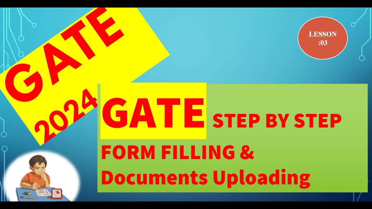 GATE 2024 l STEP BY STEP form fil up l DOCUMENTIONS UPLOADING process