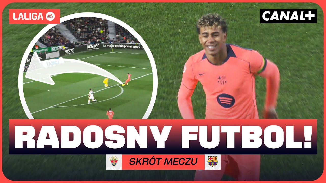 MECZ IMIENIA WYSOKIEJ OBRONY! YAMAL PROWADZI BARCĘ DO ZWYCIĘSTWA! ELCHE – BARCELONA, SKRÓT MECZU