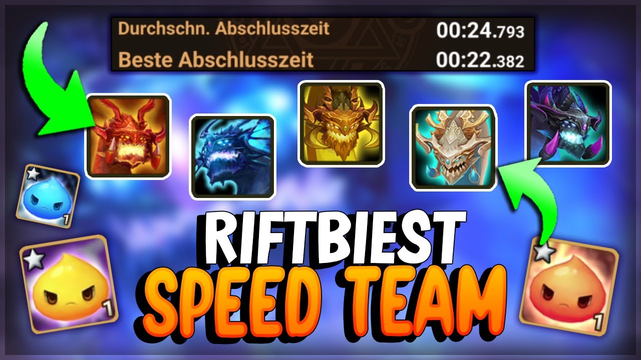 Easy RIFT BEAST - 30 Sec Speed TEAM & SSS 💥 SUMMONERS WAR SKY ARENA DEUTSCH