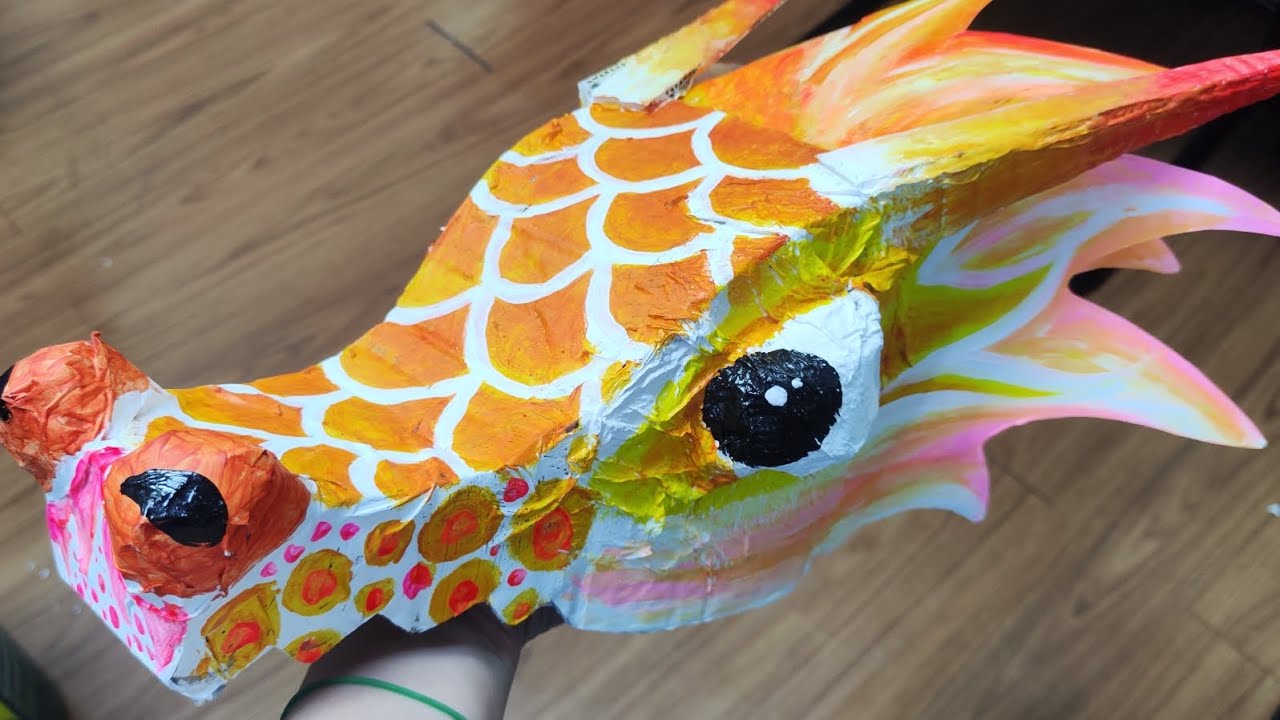 DIY Dragon | Recycled Dragon Head | Chinese New Year DIY Decor | Timelapse Tutorial