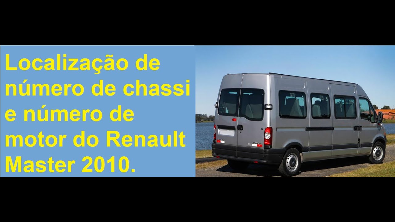 Localização de número de chassi e número de motor do Renault Master 2011