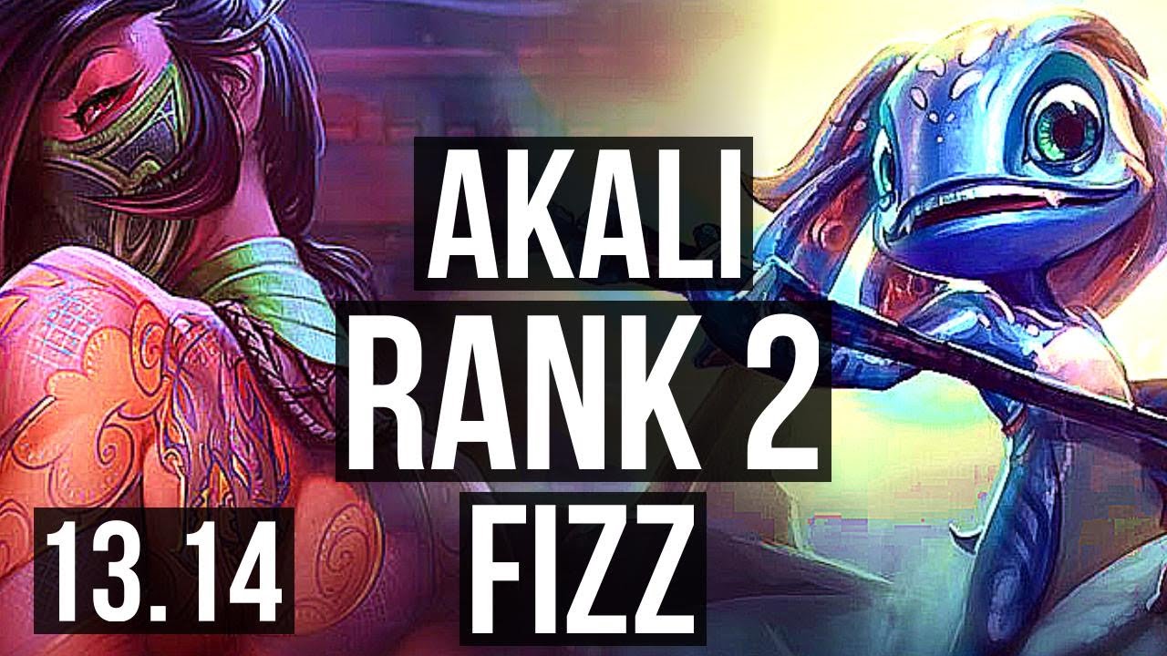 AKALI vs FIZZ (MID) | Rank 2, Rank 1 Akali, 7 solo kills, 14/3/9, Dominating | TR Challenger | 13.14