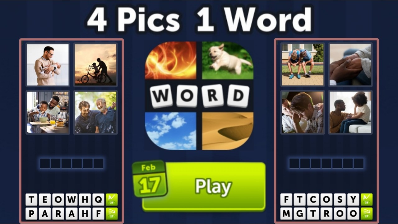 4 Pics 1 Word Daily Puzzle Answers February 17, 2026
