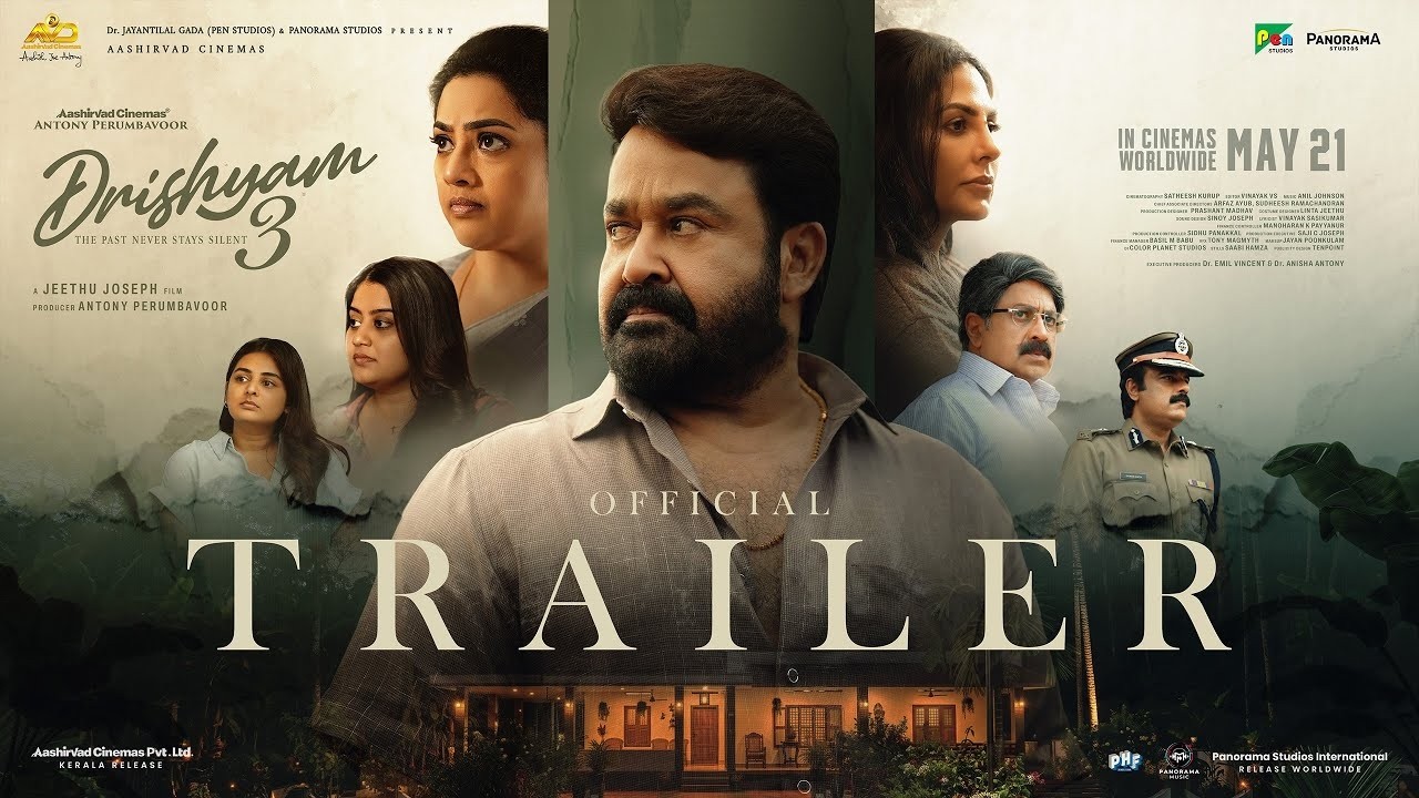 Drishyam 3 (Malayalam) - Official Trailer | Mohanlal | Jeethu Joseph | Meena | May 21 Worldwide