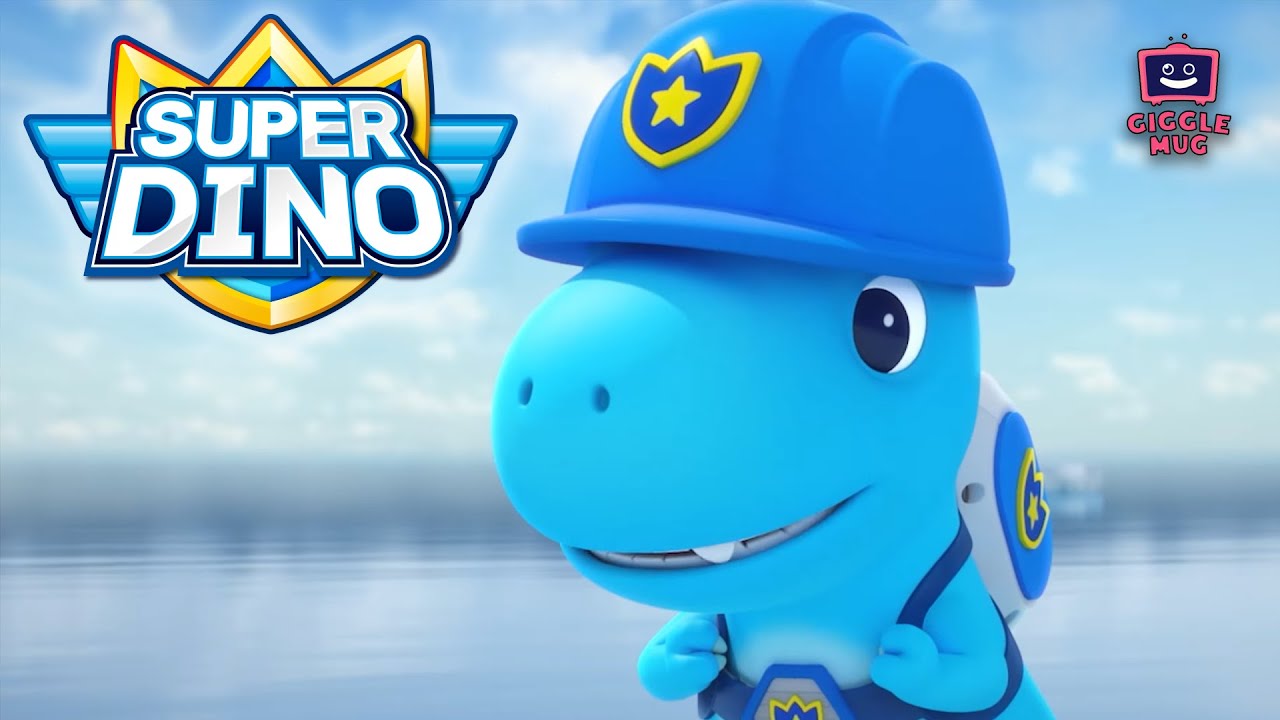On A Drifting Iceberg | Super Dino (14-Minute Cartoon for Kids!)