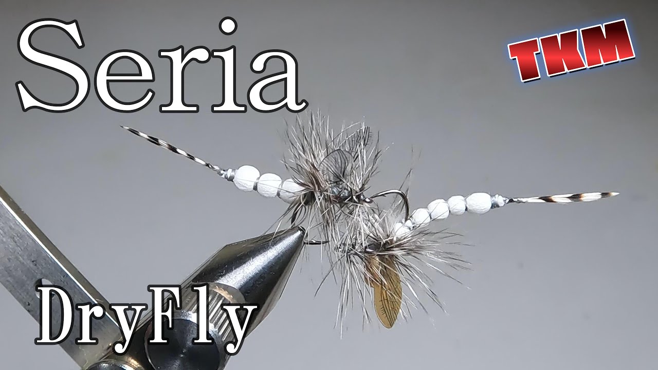 【天空の野反湖】100円均一の材料でドライフライのテールを作る🐜DRY FLY　＃フライタイイング　＃フライフィッシング
